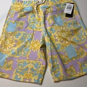 NWT Men's Pastel Baroque Print Board Shorts Size Medium (Z)